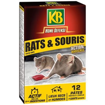 Pate Anti rats et souris 150 gr 15 sachets